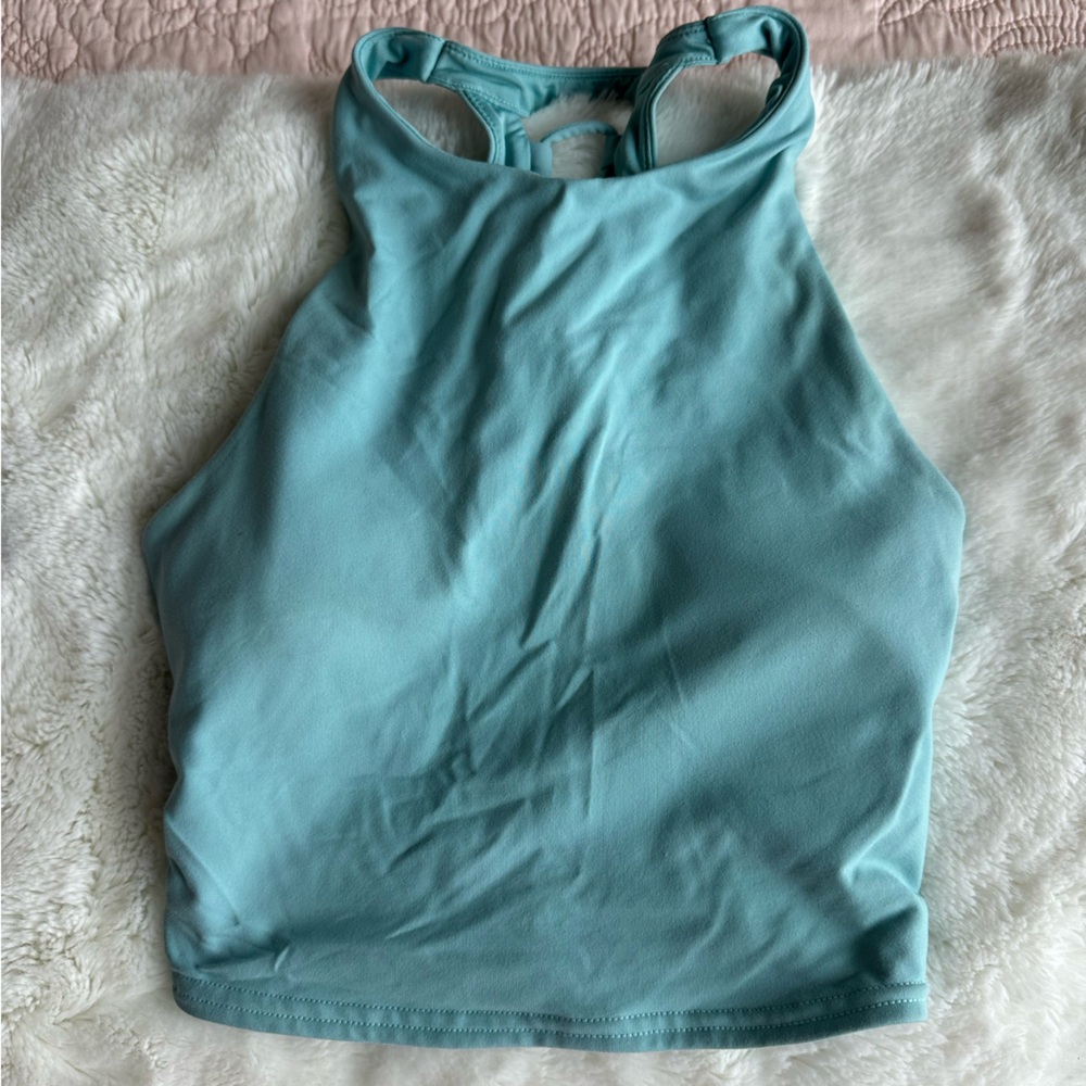 ALO Yoga Aqua Bra with Matching Goddess Leggings